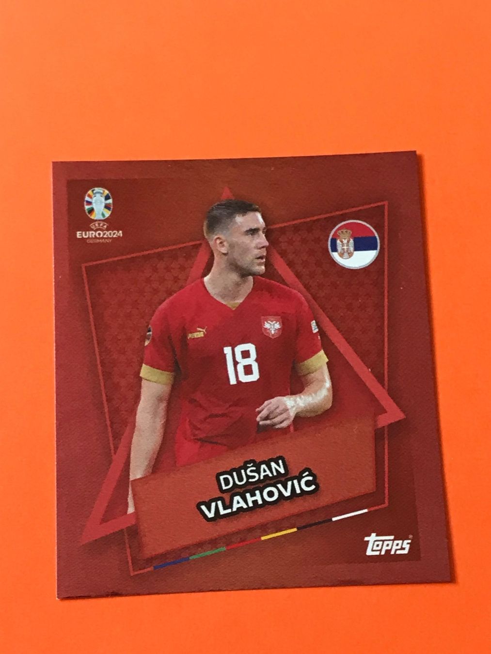Topps Sammelbilder & Trading cards: Dusan Vlahovic SRB SP Topps EM 2024 – Neu (gemäss Beschreibung) aus Sirnach von Uvversand