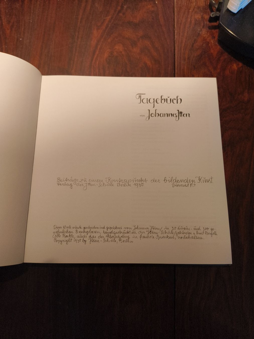 Bücher: Johannes Itten Elemente der Bildenden Kunst Studienausgabe – Gebraucht aus stettlen von VintageBern_ch 2