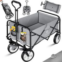 KESSER Bollerwagen Faltbar Grau