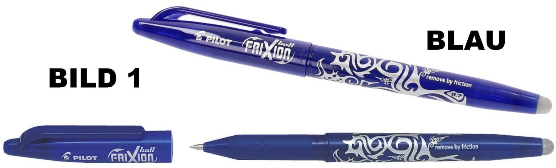 Pilot Penna & Evidenziatori: Pilot Roller mit Deckel ** Frixion Ball 07 ** BLAU – Nuovo (secondo la descrizione) da Strengelbach venduto da Mozi1