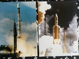 A4 Fotokarten Ariane Rakete RUAG