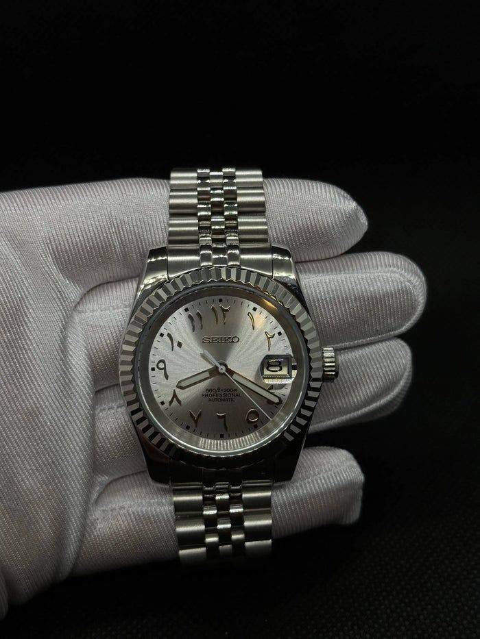 Seiko Orologi: Seiko Date Arabic Dial Silber 40mm – Usato da Kollbrunn venduto da the_t9tn