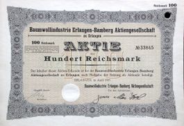 Baumwollindustrie Erlangen-Bamberg AG, Erlangen - 1927