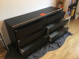 Schubladenmöbel. 160x78x48cm. Schwarz