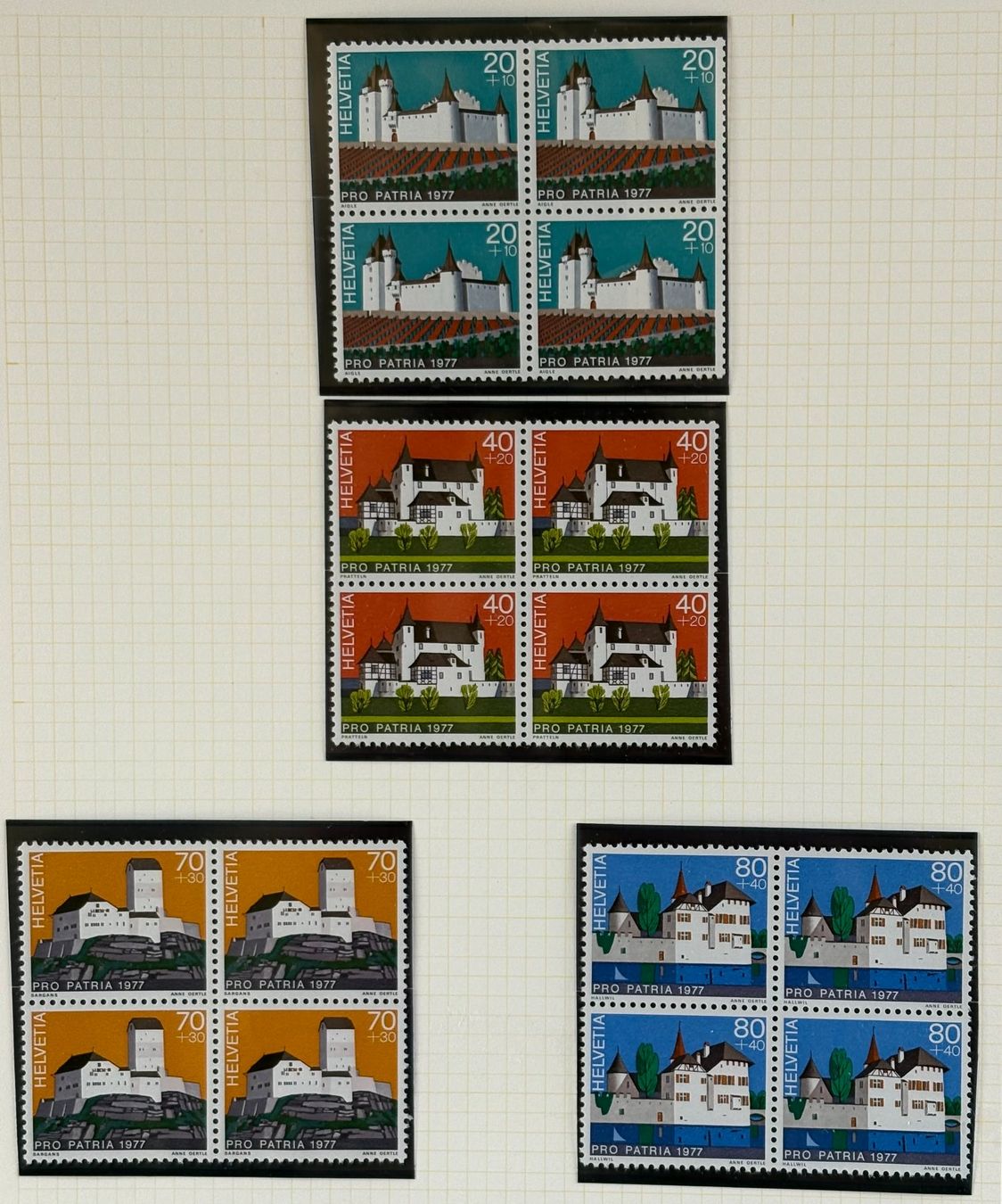 Tutti i francobolli: LOT4 ER BLOCKS BRIEFMARKEN SCHWEIZ NEU – Nuovo (secondo la descrizione) da Ostermundigen venduto da Heavenmaus75