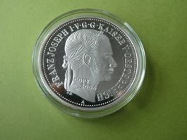 versilberte Medaille PP 40 mm - Oesterreich  1857