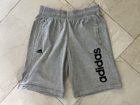 grau melierte, kurze Hose/Shorts Adidas 164
