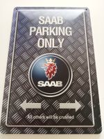 Metallic Parkschild-SAAB-PARKING ONLY
