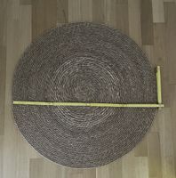 Runder Teppich naturfarben ca. 80cm Durchmesser