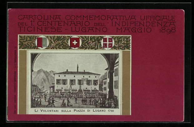 Cartes postales: Lugano, 1. Centenario della Indipendenza – D'occasion à Berlin par bartko-reher