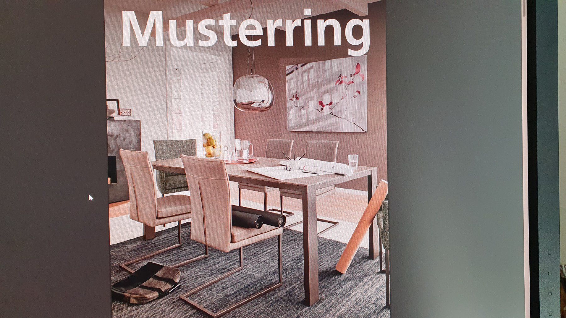 Musterring Sedie: Acht freche, orange Echtleder-Stühle – Usato da Jona venduto da Lucie.P 6