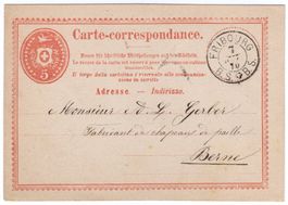 FRIBOURG B.S. ✚ B.S. - seltener Stempel auf 1. Postkarte