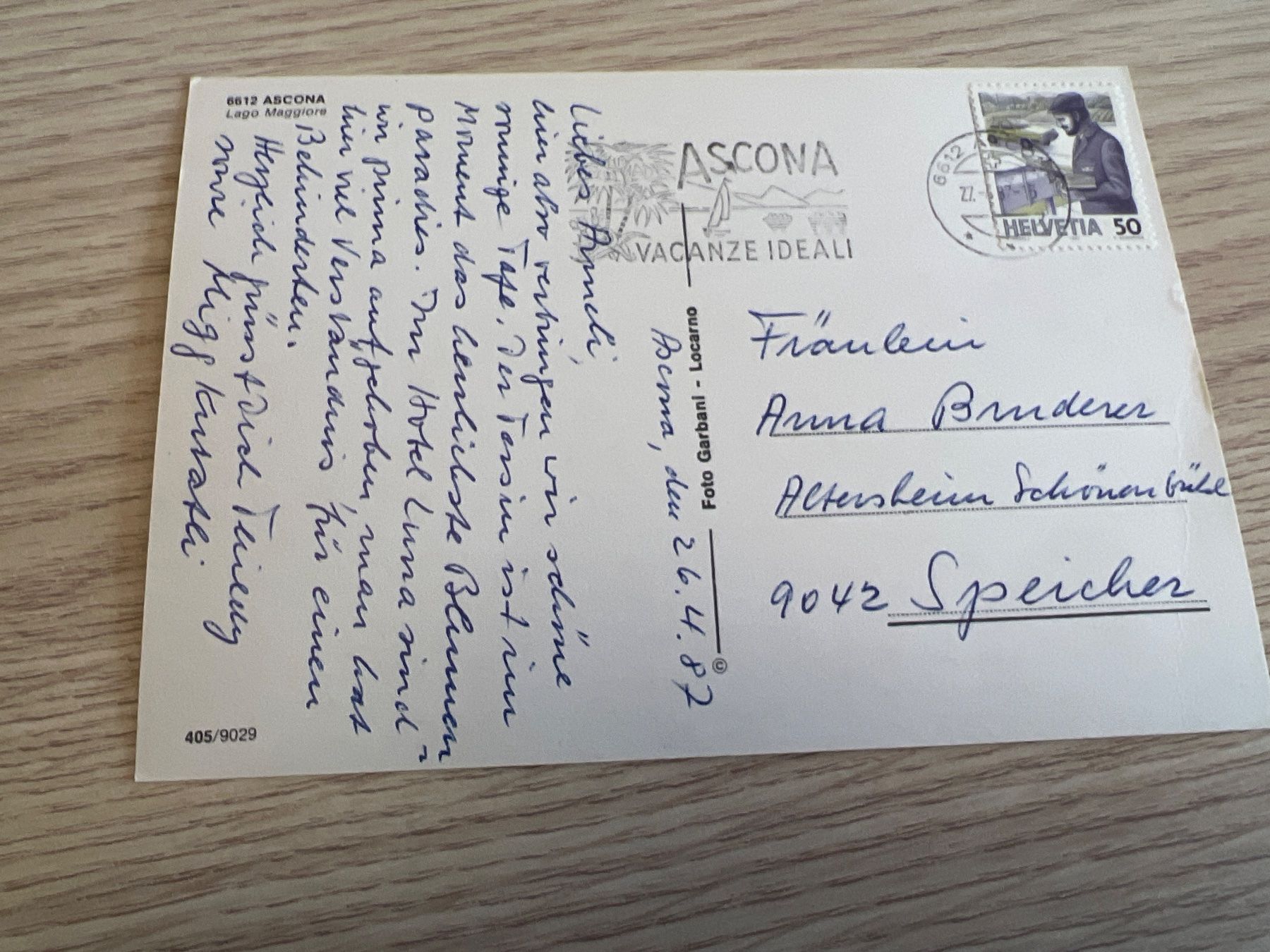 Cartoline postali: Ascona Locarno – Usato da Prosito venduto da Danielehh 1