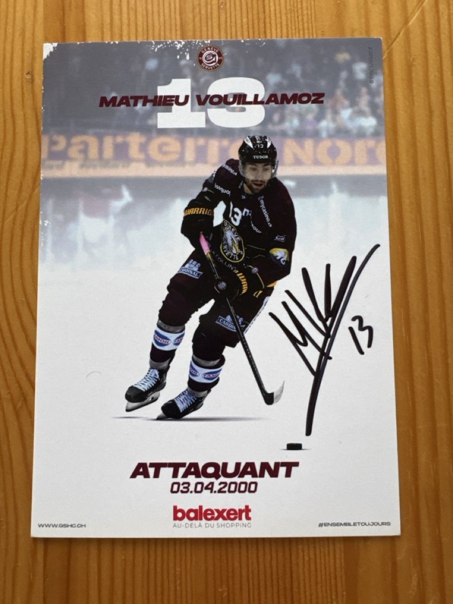 Autografi: Carte de Mathieu Vouillamoz, dédicacée, collection! – Usato da Vésenaz venduto da Angela.C3