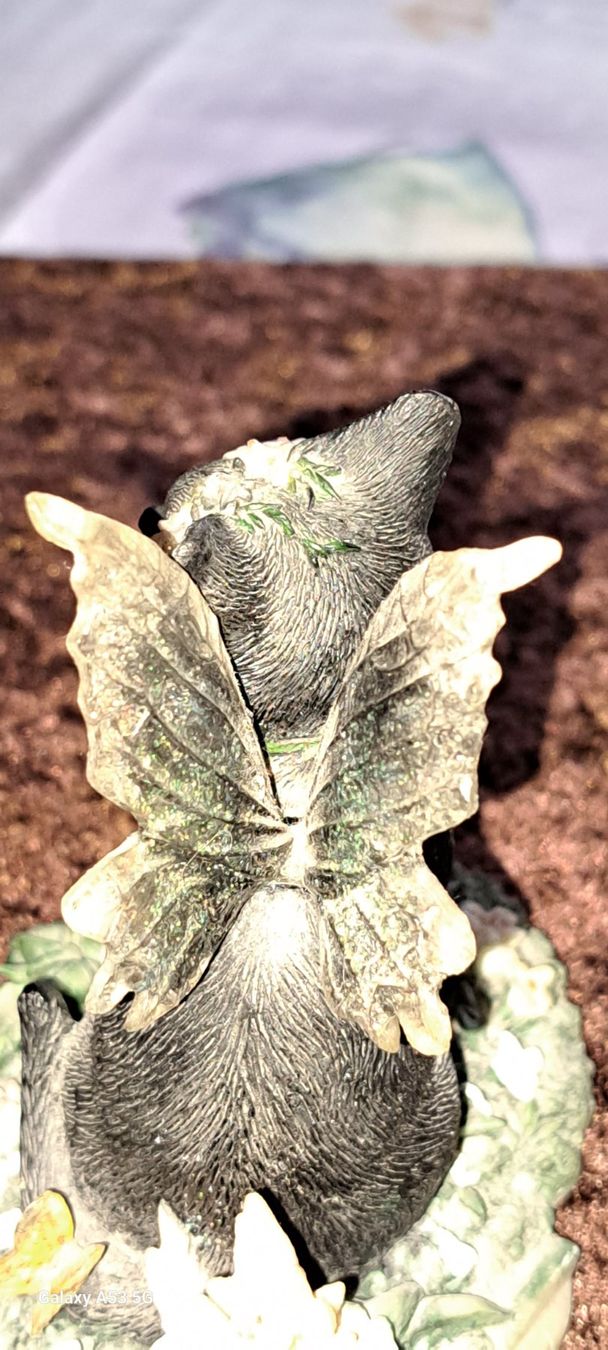 Statuette: Keramik Katze mit Flügeln – Usato da Plagne venduto da Reticulum01 3