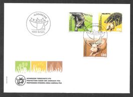 FDC Serie 1130 - 1132 Schweizer Tierschutz ET Basel 7.9.2004