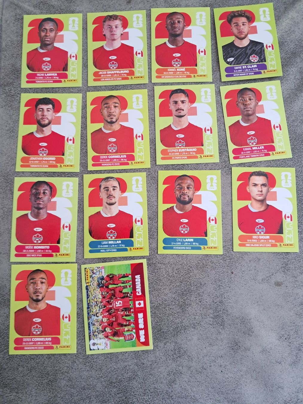 Panini Cartes à collectionner: 14 x Paninisticker 2026 / Kanada – Neuf (Voir description) à Weinfelden par Da-ryn01