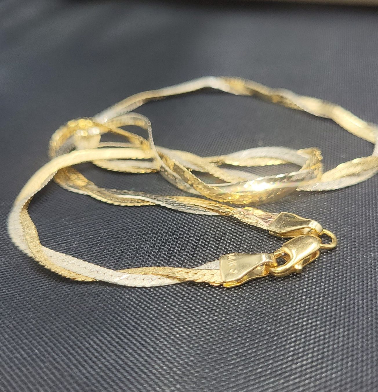 Catenine: Gold 585 Bicolour Collier – Usato da Wald ZH venduto da Dasilver 2