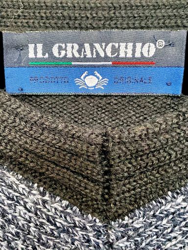 Pullover & Sweatshirts: IL GRANCHIO Herren Schwarzer V-Ausschnitt Pullover mit – Gebraucht aus Zug von vinokilo 3