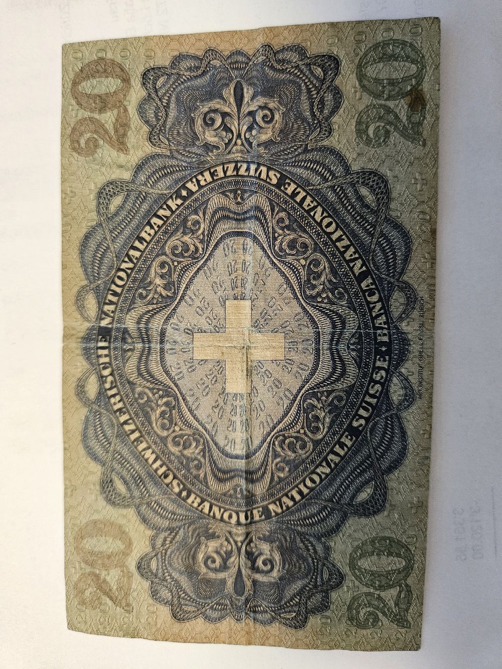 Billets de banque: 20 Franken Note 1949 Schweizer Banknote CHF – D'occasion à Niederglatt ZH par Lady-Luck 1