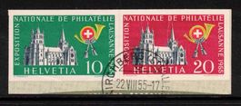 1955 Lausanne-Blockausschnitte W33 - W34 ʘ