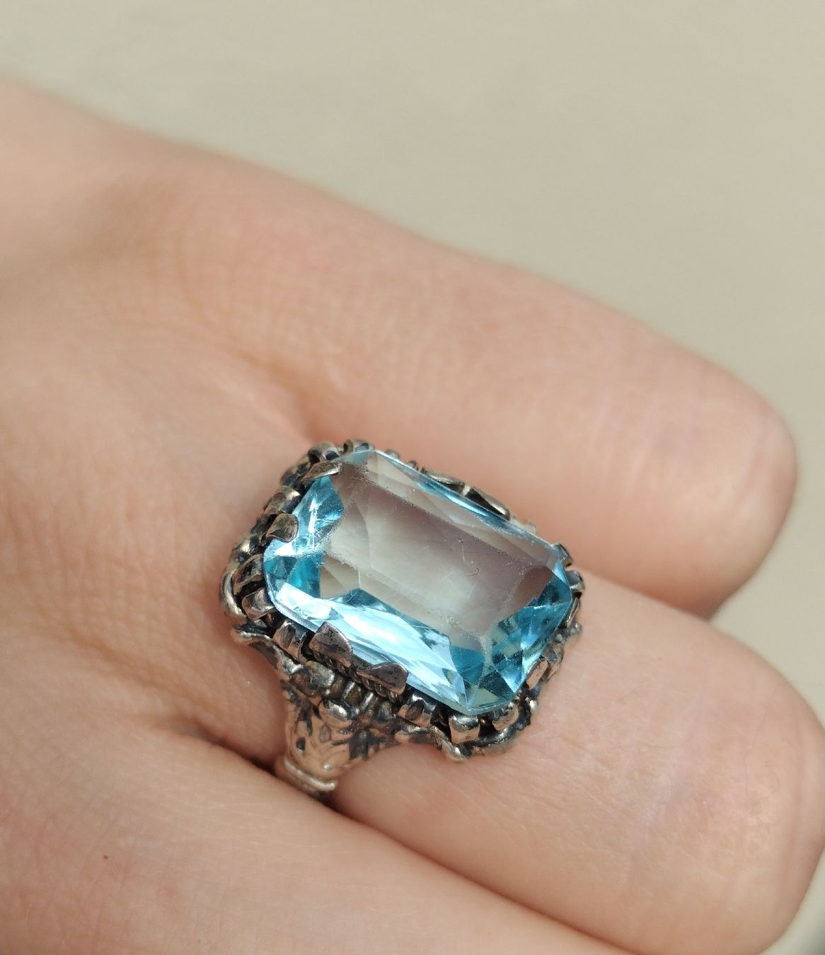 Anelli: Antiker Silber Ring mit hellblauem Paste✨ – Usato da schwyz venduto da larry91sz 7