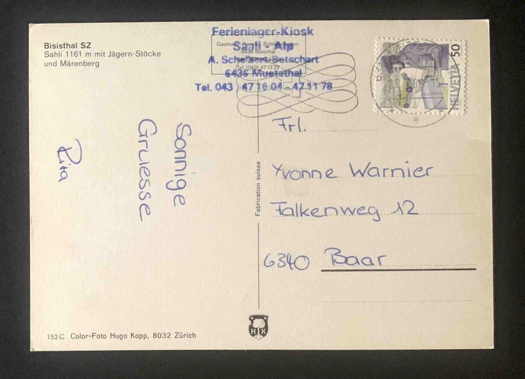 Cartoline postali: AK Bisisthal Sahli – Usato da Goldau venduto da artelier1 1