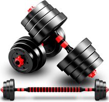 Kurzhanteln Hantelset Langhantel verstellbar 2 in 1 Training