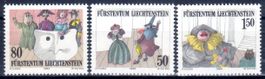 LIECHTENSTEIN 1985 THEATER 3 MARKEN ** POSTFRISCH ** - BB51