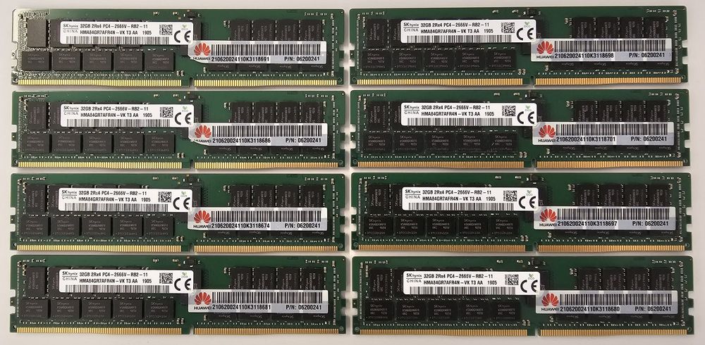 8 Stk. Server Ram Huawei 32GB 2Rx4 PC4 - 2666V - RB2 - 11 | Kaufen auf ...