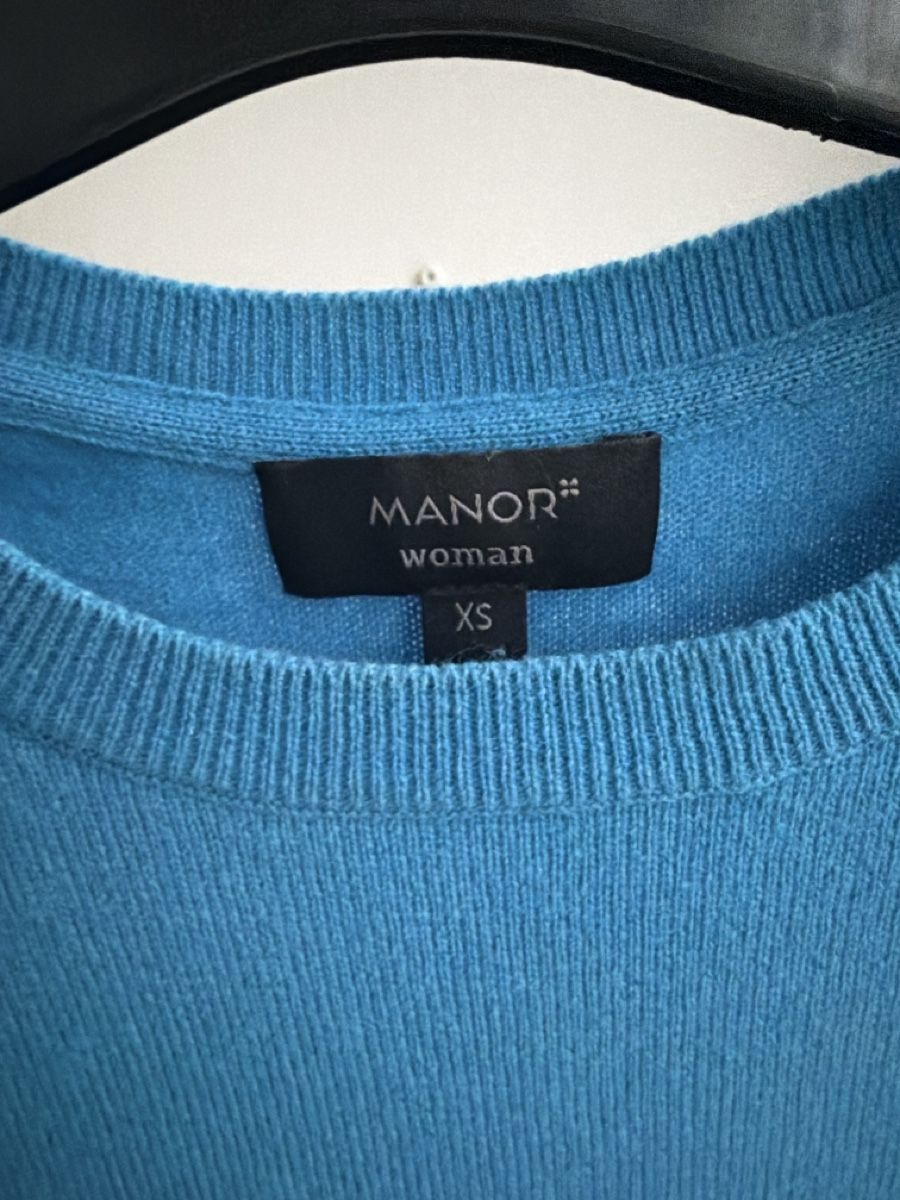 Maglioni & Felpe: Manor Kaschmir Pullover, XS, blau-rot gestreift, neuwertig – Usato da Biel/Bienne venduto da RO19 1