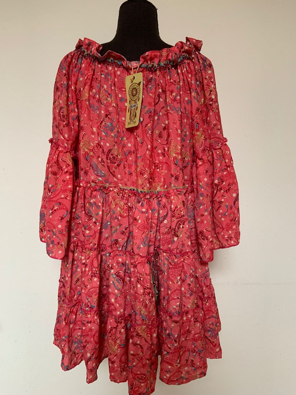 Kleider: Boho Stufenkleid / Tunika aus Seide/ Viscose – Neu (gemäss Beschreibung) aus Sigriswil von ck56 3
