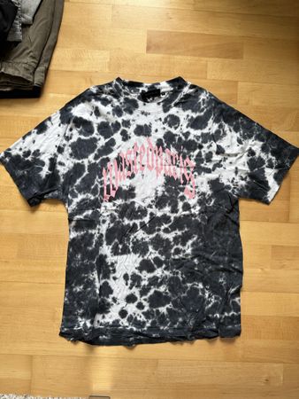 Wasted Paris T-Shirt Batik schwarz weiss Grösse L
