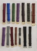Lot de 14 bracelets de montre en cuir, diverses tailles