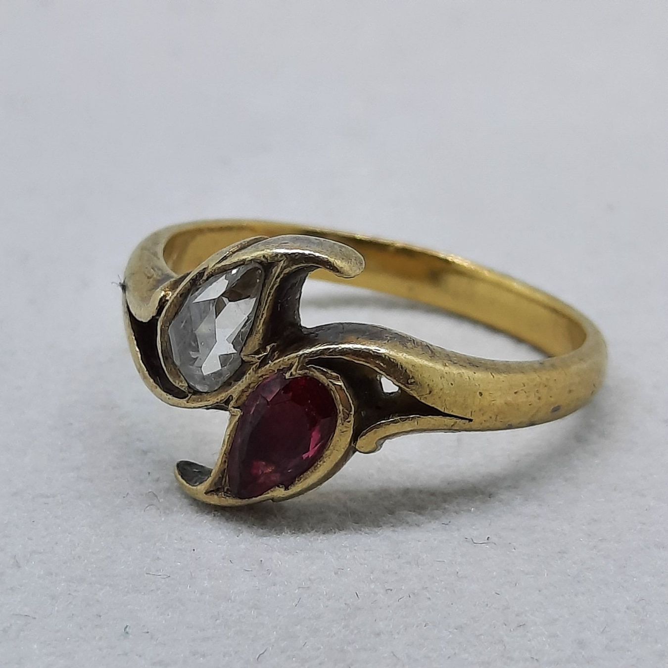 Anelli: Edler Goldring mit wunderschönem Altschliff Diamant – Usato da Unterägeri venduto da Altgoldschmuck 5