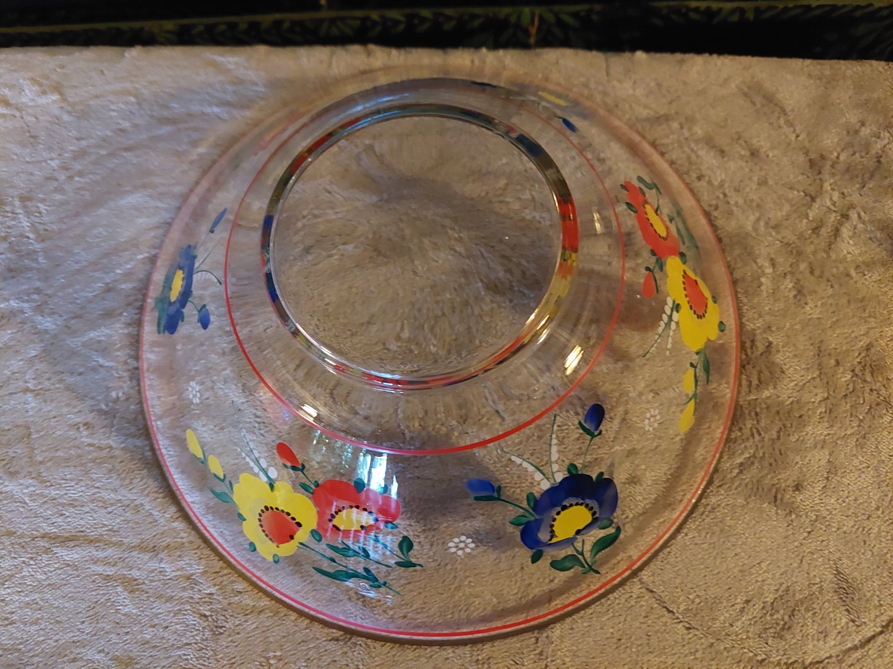Schalen: Antike, wunderschöne, nostalgische Glasschale, handbemalt – Gebraucht aus Otelfingen von silver-moon 1