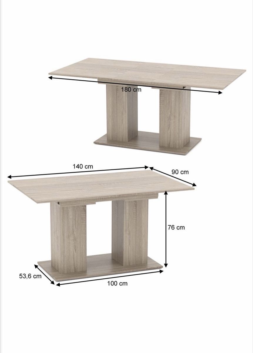 Pfister Set di tavolo e panche: Moderner Esstisch in Holzoptik mit 6 Stühle! – Usato da Spreitenbach venduto da Senamkhan 8