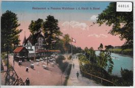 Restaurant u. Pension Waldhaus i. d. Hardt b. Basel - Litho