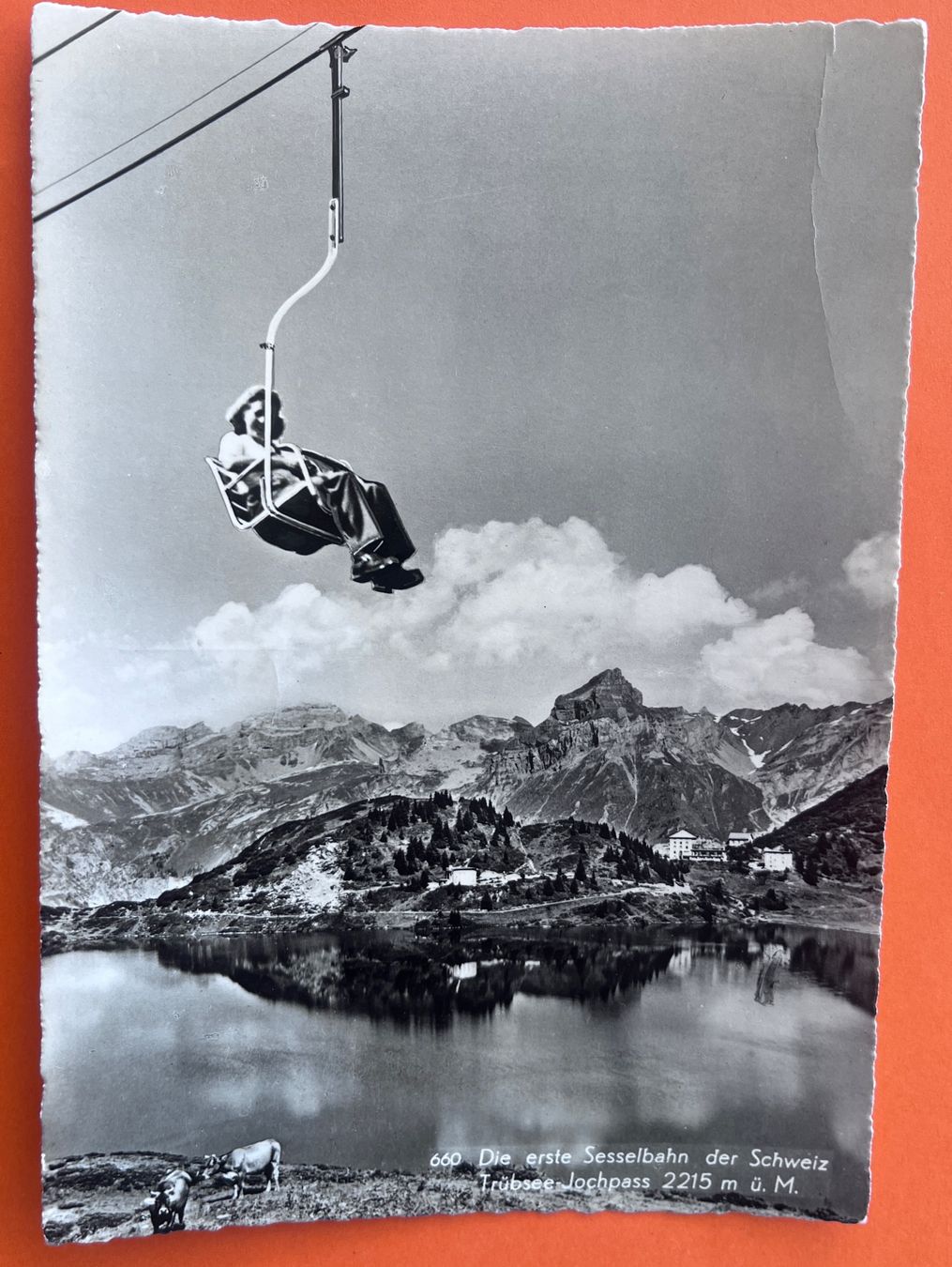 Cartoline postali: AK Engelberg, die erste Sesselbahn der Schweiz – Usato da Biberist venduto da Edelfloh