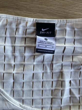 Maillot de sport Nike Dri-FIT blanc - Taille M, respirant