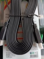 HDMI Kabel High Speed mit Ethernet - 3m, flach, schwarz, neu