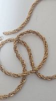 Goldfarbene Kordelkette mit Patent-Verschluss (Modeschmuck)