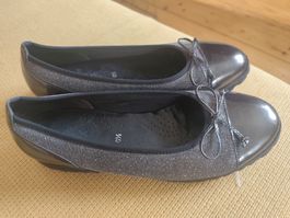 Damen Ballerinas Gabor schwarz Glitzer Grösse 6.5 gebraucht 