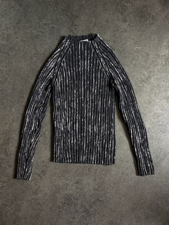 Pullover schwarz gerippt