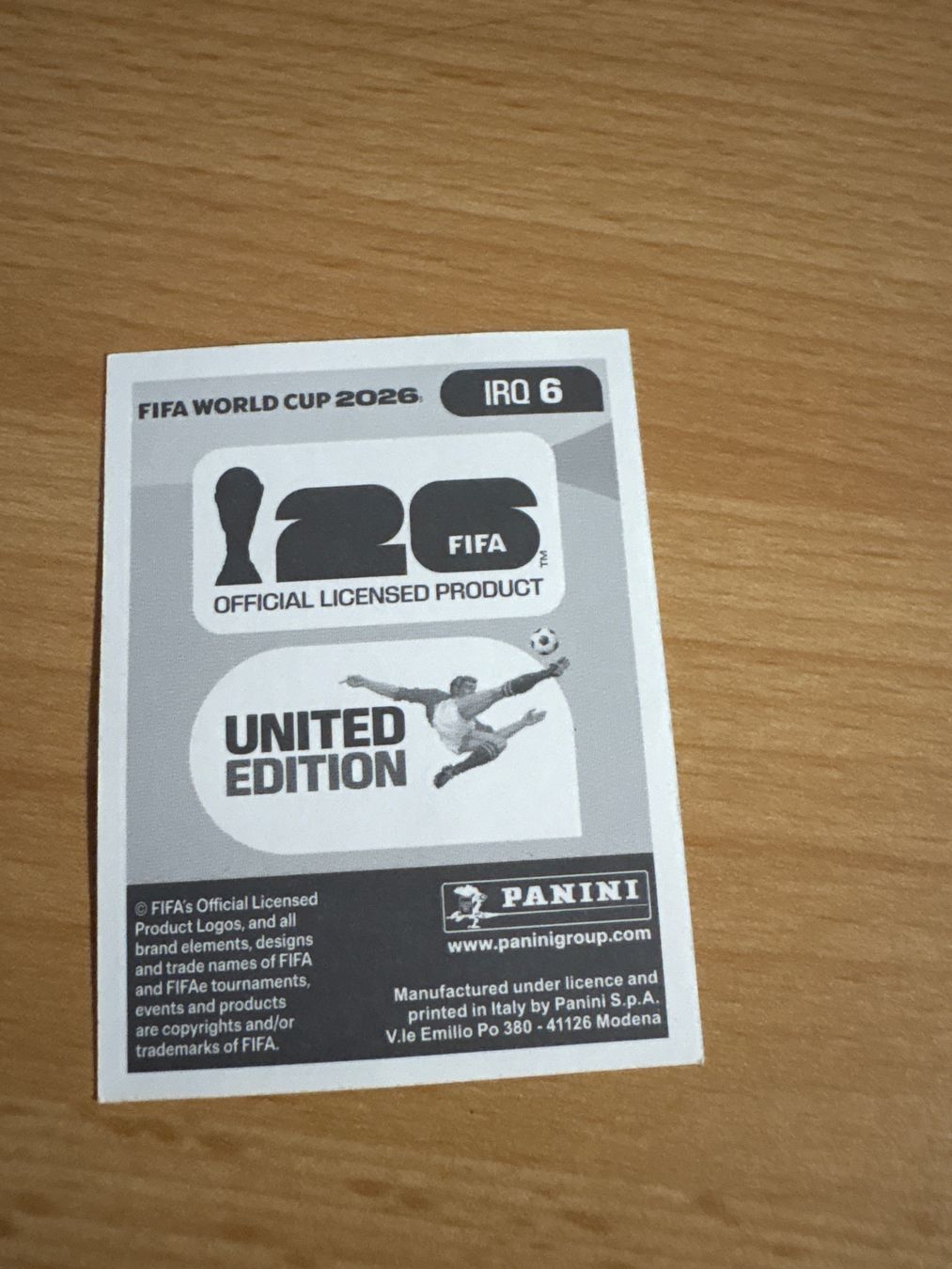 Panini Sammelbilder & Trading cards: Panini Sticker WM 2026 IRQ 6 – Neu (gemäss Beschreibung) aus Diessenhofen von Fluempel 1