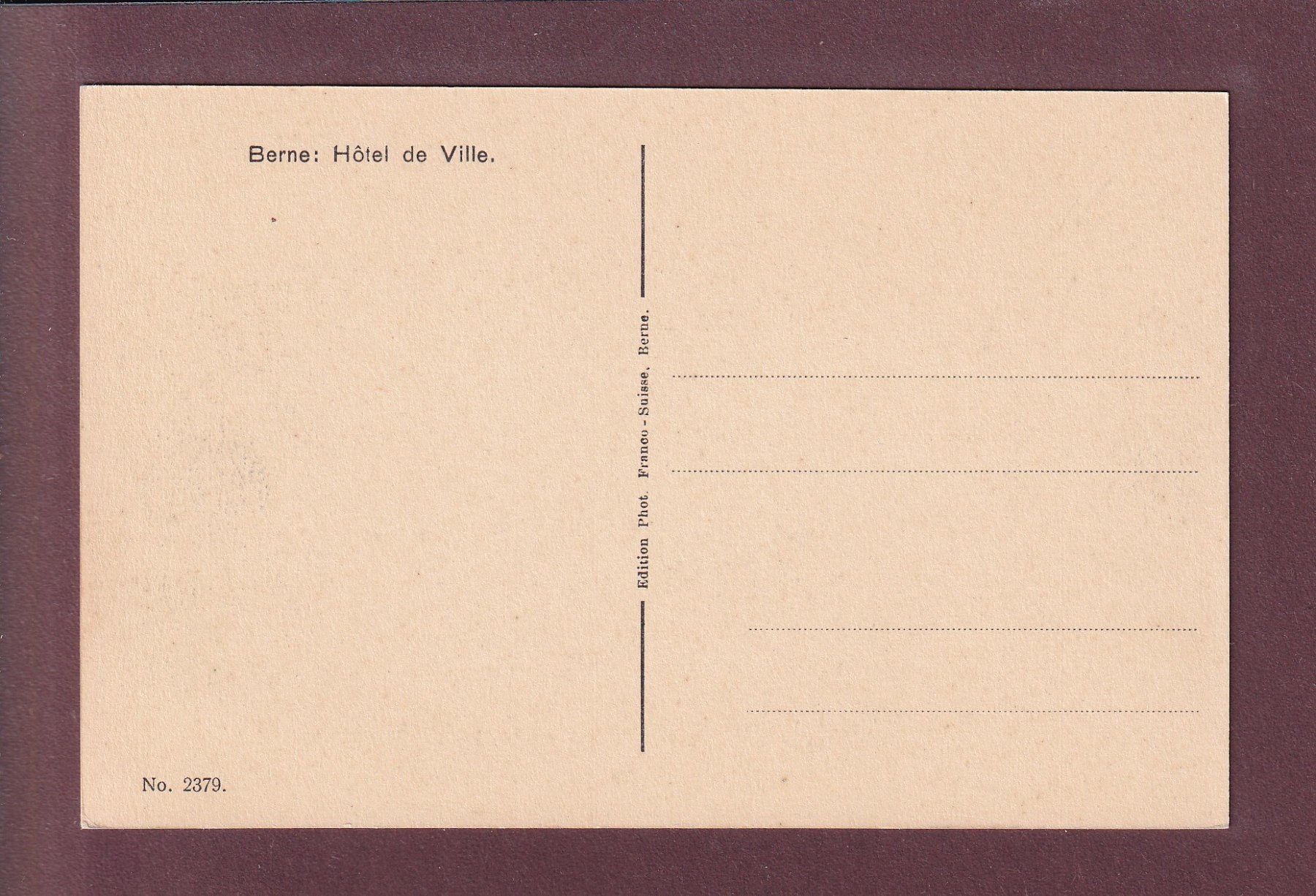 Cartoline postali: BERN - Rathaus – Usato da Pully venduto da nicecards 1
