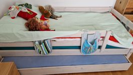 Flexa Kinderbett mit Ausziehbettfunktion weiss Holz