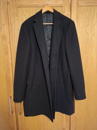 Herren Mantel Schwarz schlichter Schnitt guter Zustand