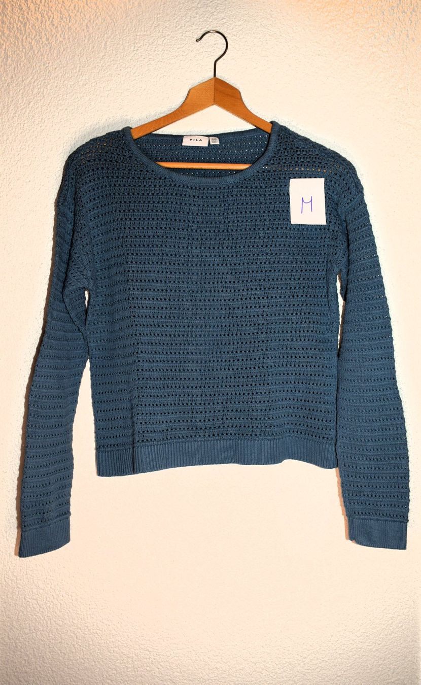 Vila Maglioni & Felpe: Vila Grobstrick-Pullover, blau, Gr. M – Usato da Merenschwand venduto da tolles_2hand