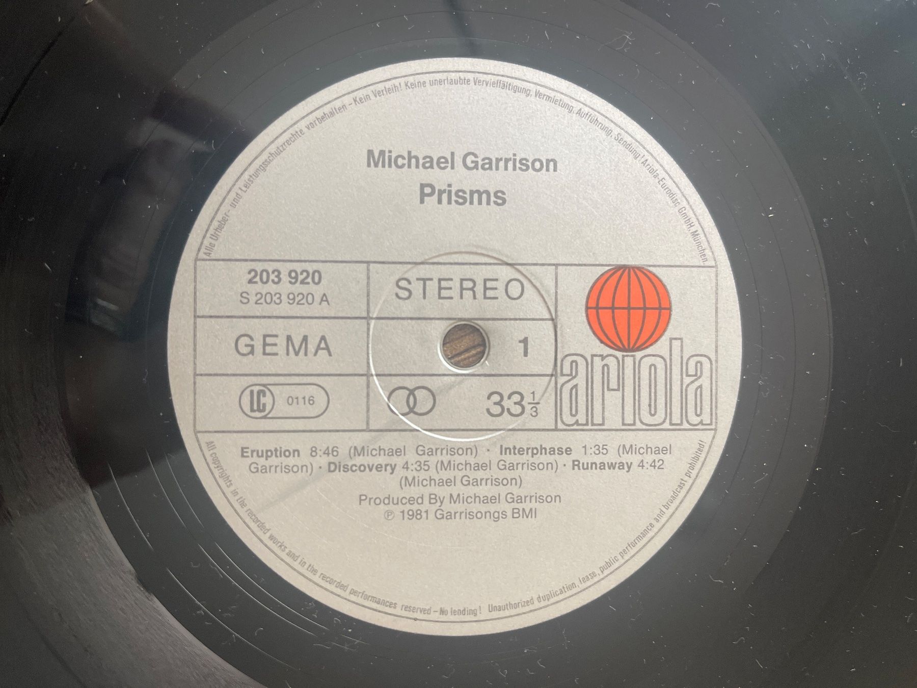Dischi in vinile: A629/Michael Garrison Prisms – Usato da Frutigen venduto da Philippe_jsp 2